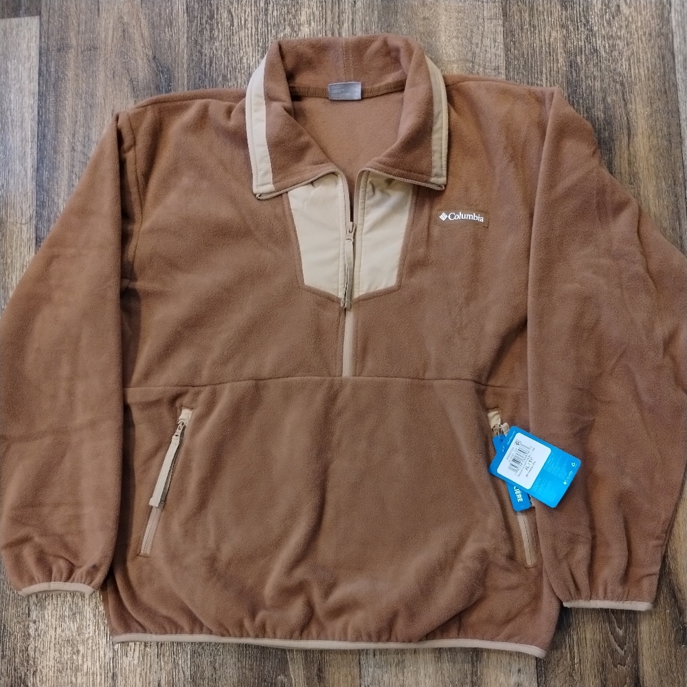 Women's Columbia Sequoia Grove 1/2 Zip Brown Fleece Pullover Size XL NWT - Picture 6 of 13